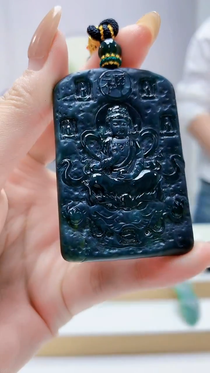 未镶嵌定制翡翠5028MM-毛货挂件384