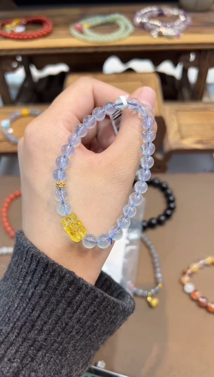 【闪购商品】海蓝宝石手链未镶嵌@@手饰