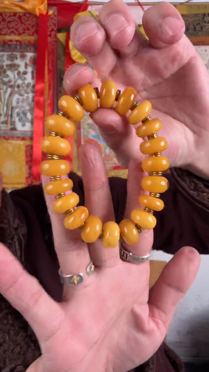 藏地次仁黄色手串