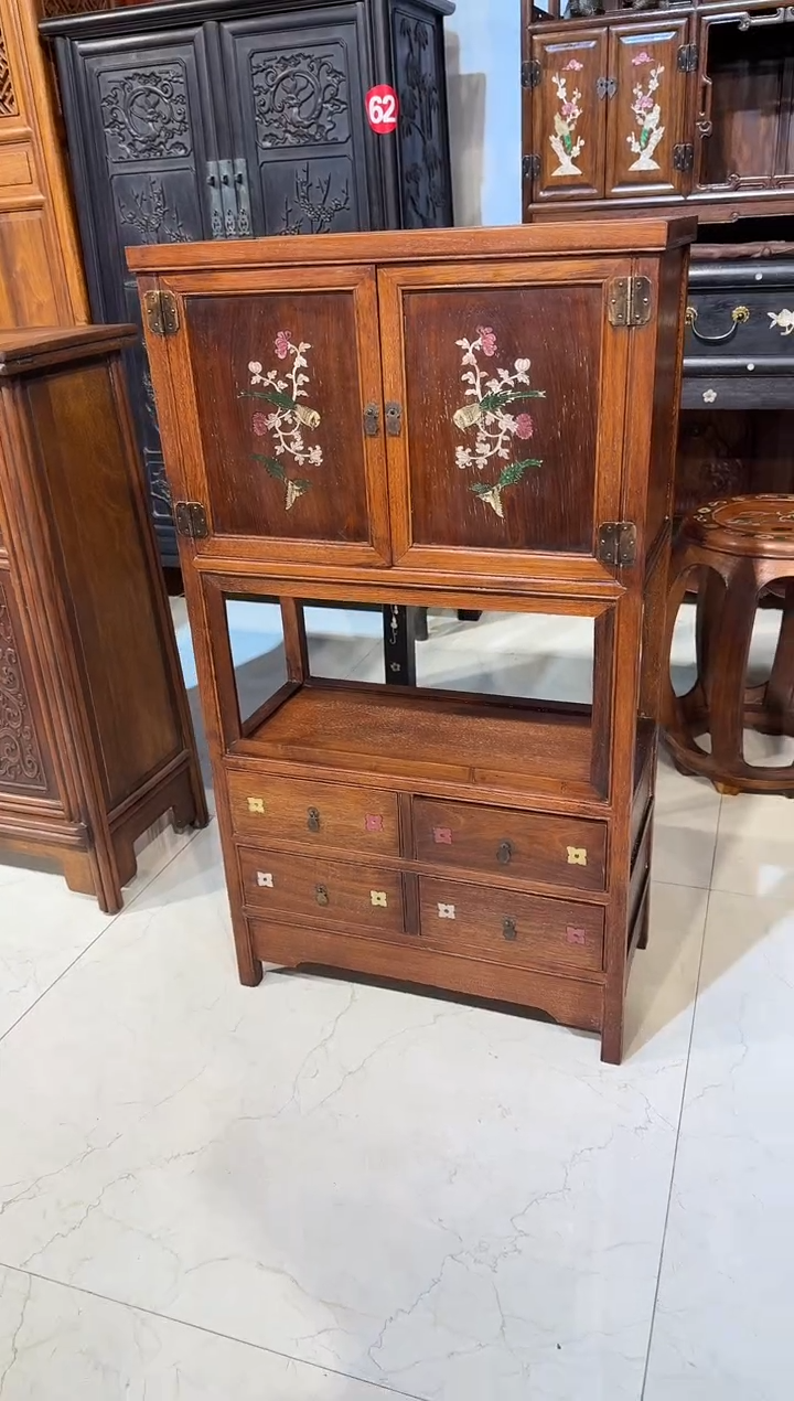 【闪购商品】木木艺缅花镶嵌双层柜1380.8888