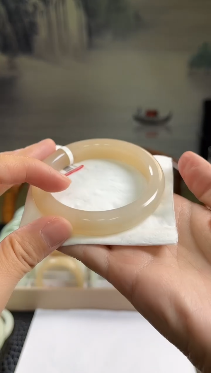 未镶嵌手镯和田玉58-59圈口4296