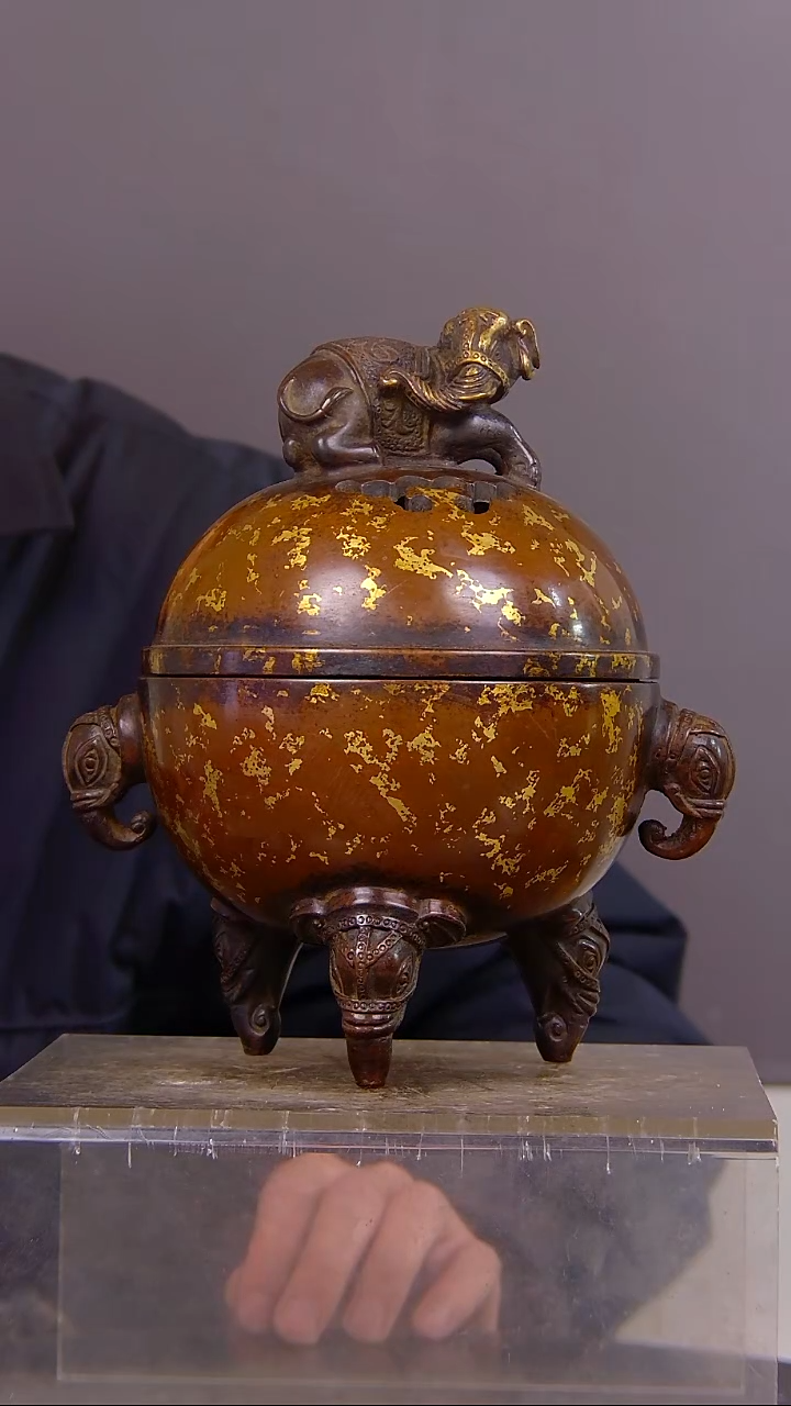 堯****/山水铜缘紫铜香炉结缘1111