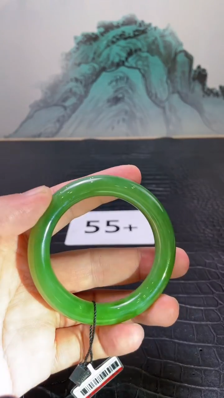 未镶嵌手镯和田玉（碧玉）阿**工55+