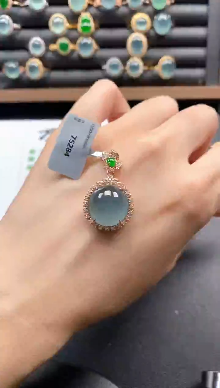 银S925镶嵌戒指翡翠51151