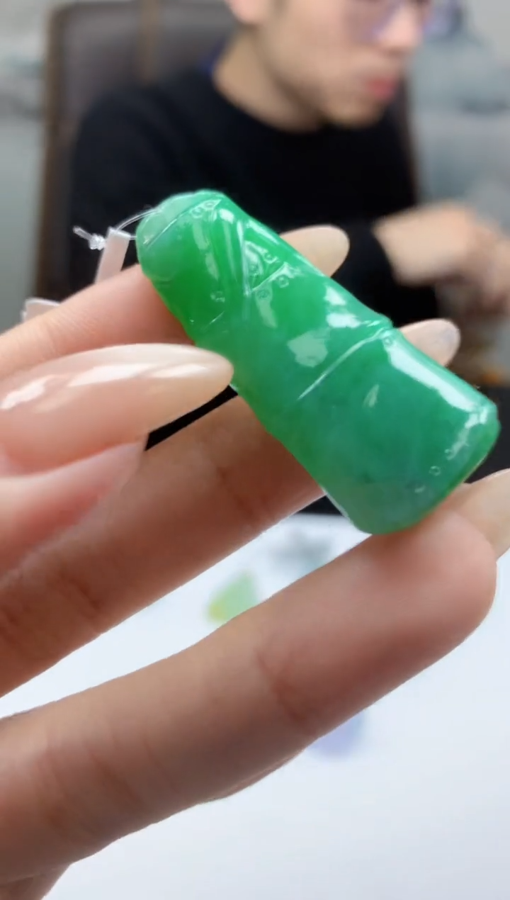 【闪购商品】定制翡翠未镶嵌009ee-毛货竹节30