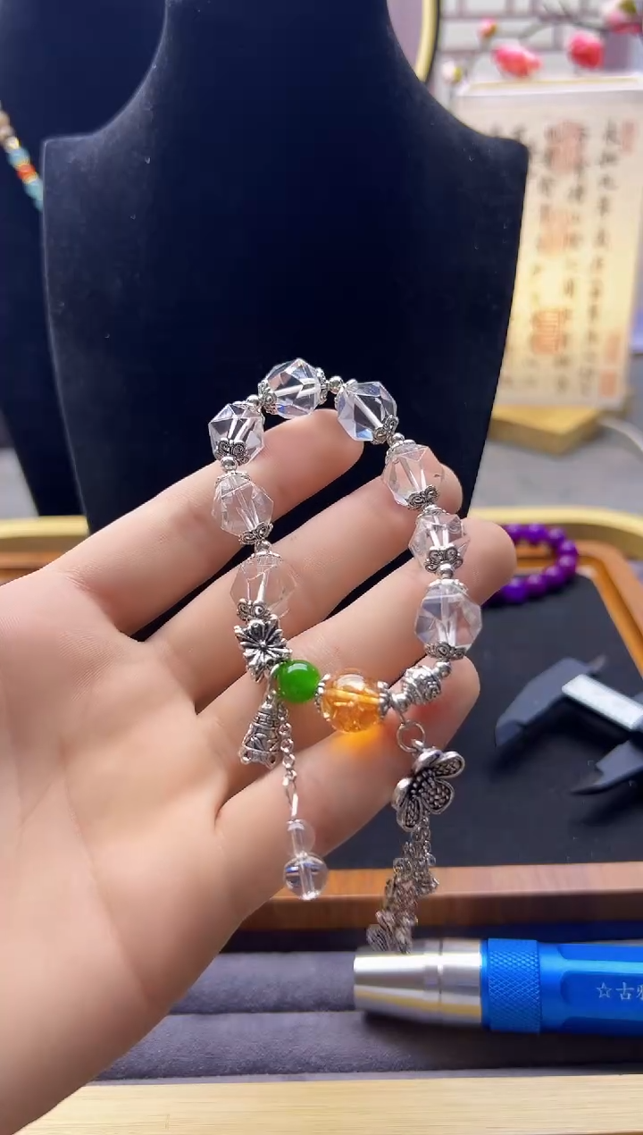 【闪购商品】水晶耳饰银S925镶嵌S535          