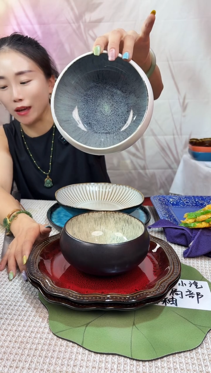 水晶玻璃112陶瓷微瑕啵啵白色