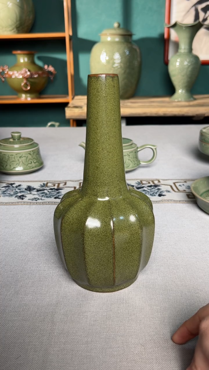 【闪购商品】其他耀州窑茶叶末釉瓜棱净瓶