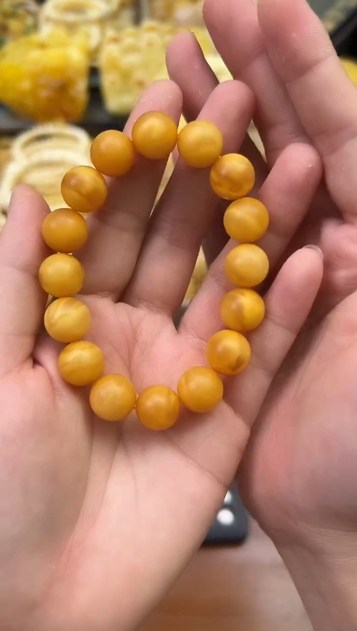 未镶嵌琥珀裸石蜜蜡手串