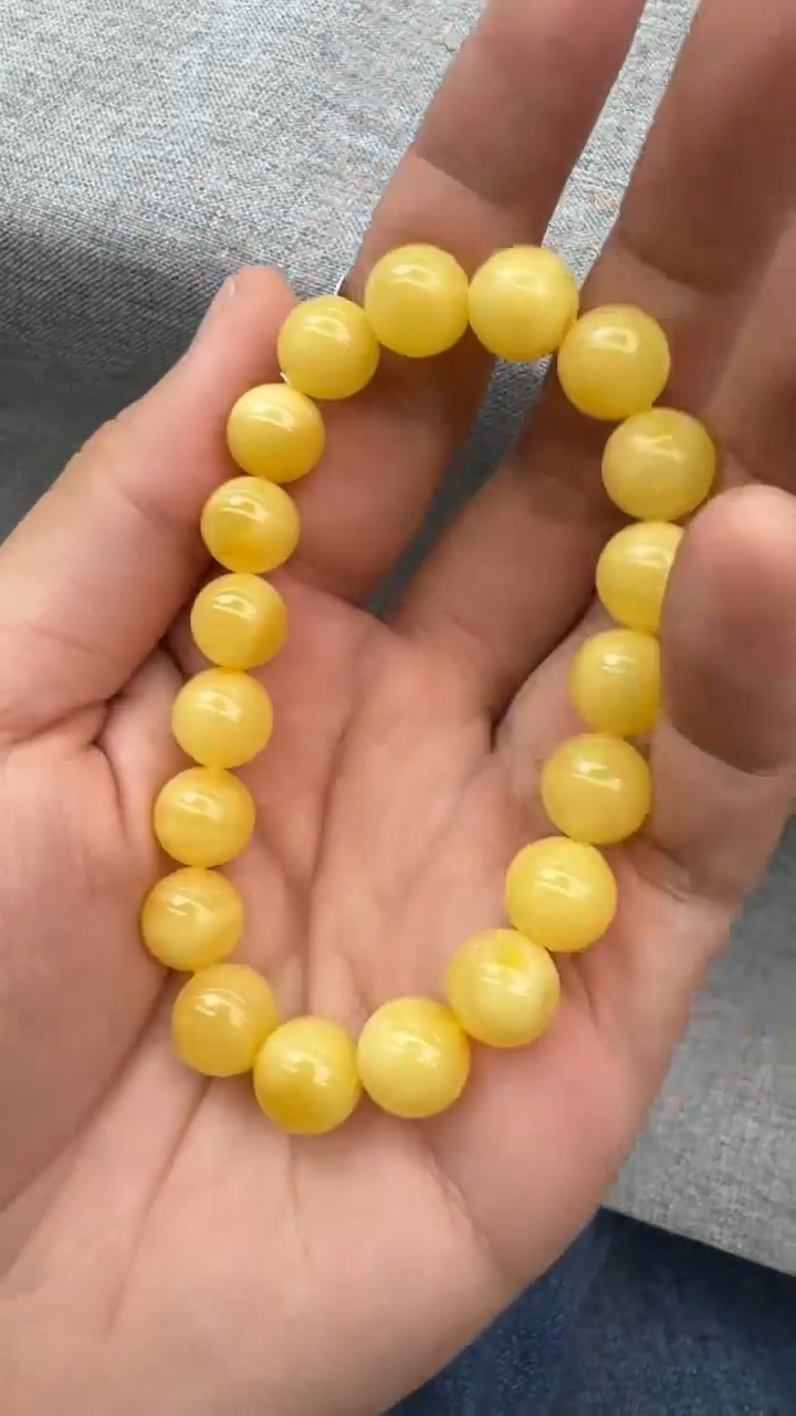 【闪购商品】琥珀手串未镶嵌92秒拍号