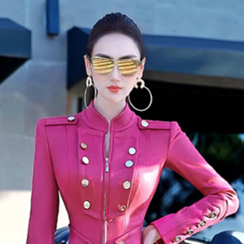 秋装英伦风上衣微喇叭裤两件套2025新款通勤气质干练一整套