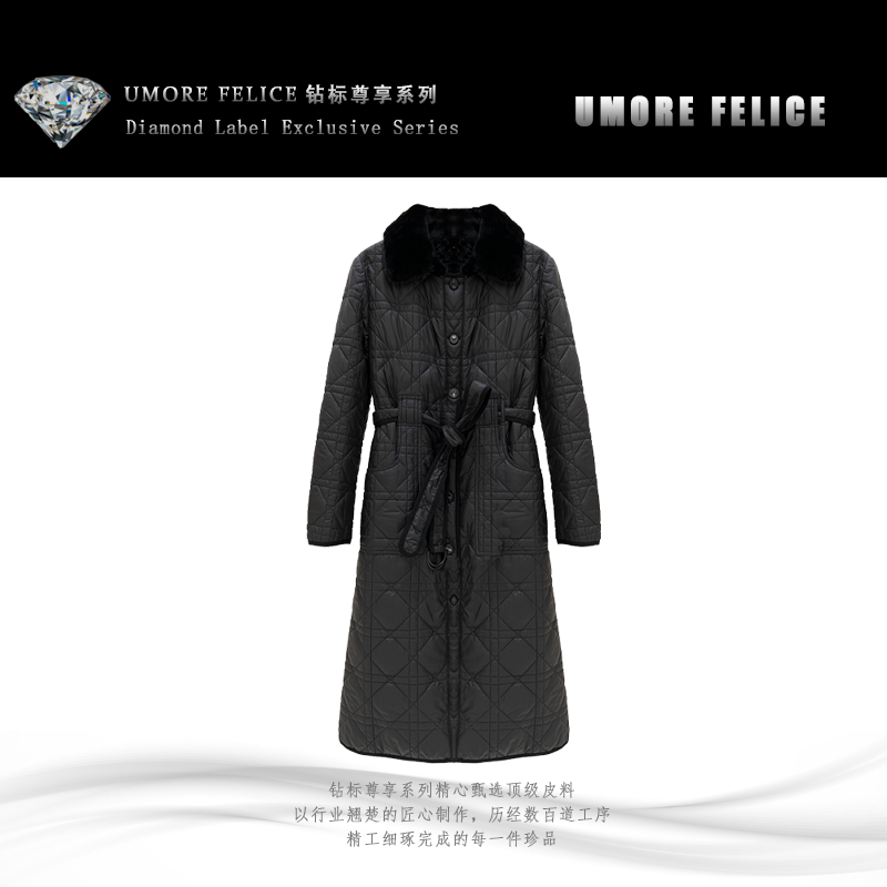 UMORE FELICE华斯皮草 女神长款进口水貂皮草服装