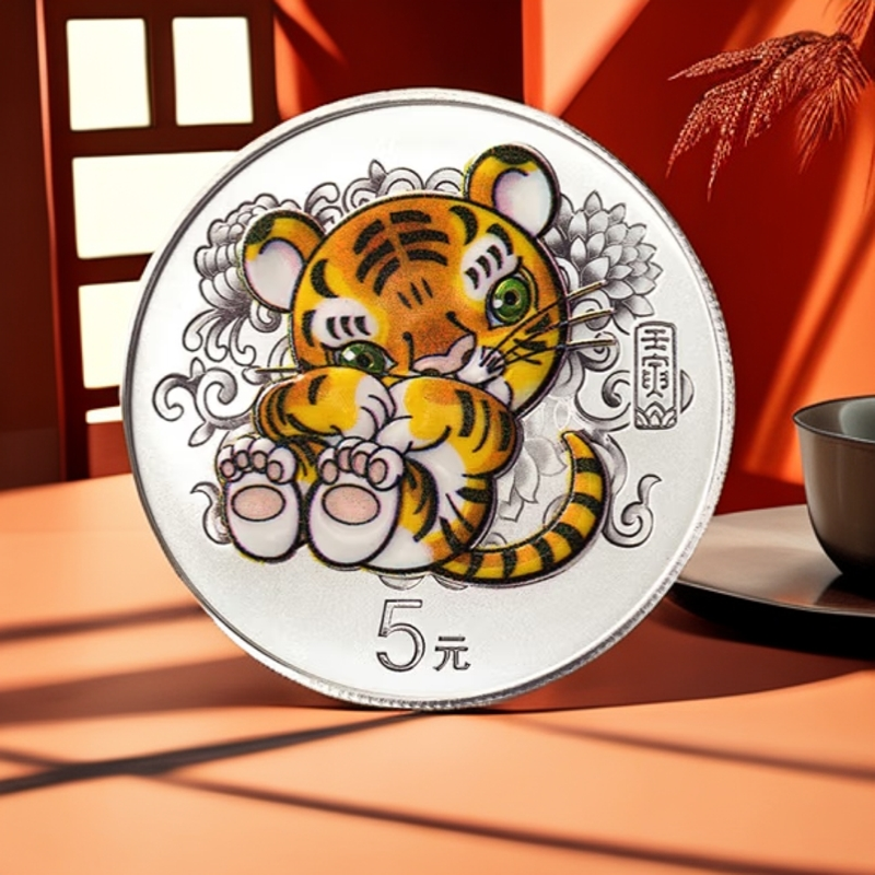 2022年虎彩银币15克银币原盒原证