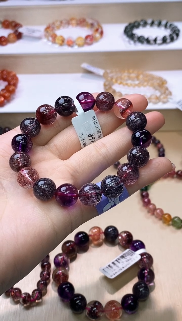 【闪购商品】水晶手链未镶嵌黑加仑超七11m+