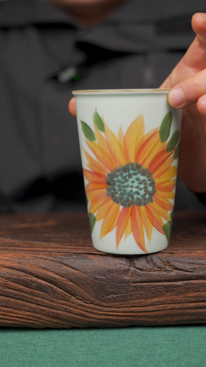 【闪购商品】瓷片35景德镇杯釉下手工手绘瓷器