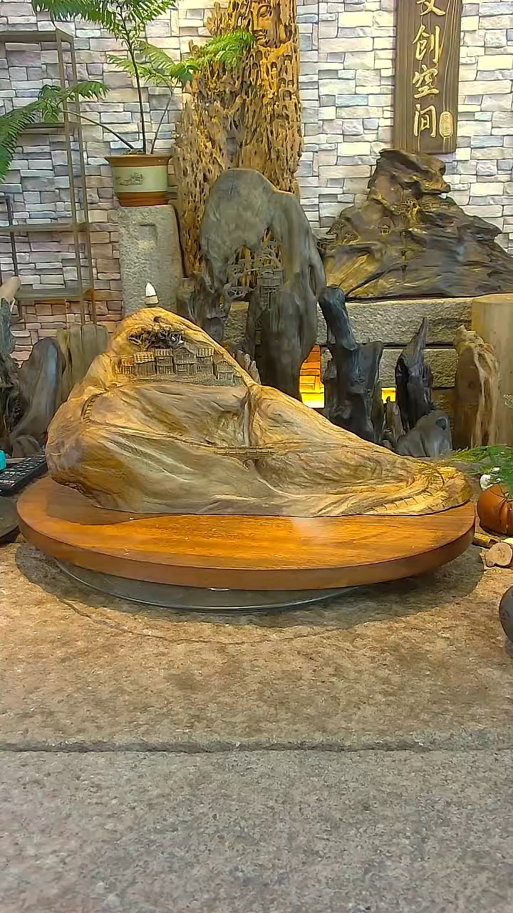 木金丝楠木禅意山水摆件