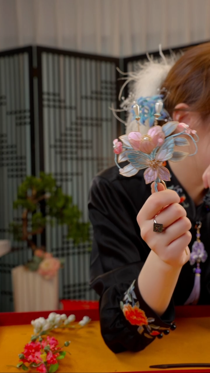 刺绣C****.非遗手工绒花饰品