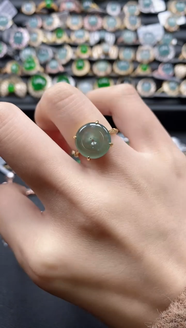 【闪购商品】翡翠戒指银S925镶嵌51511