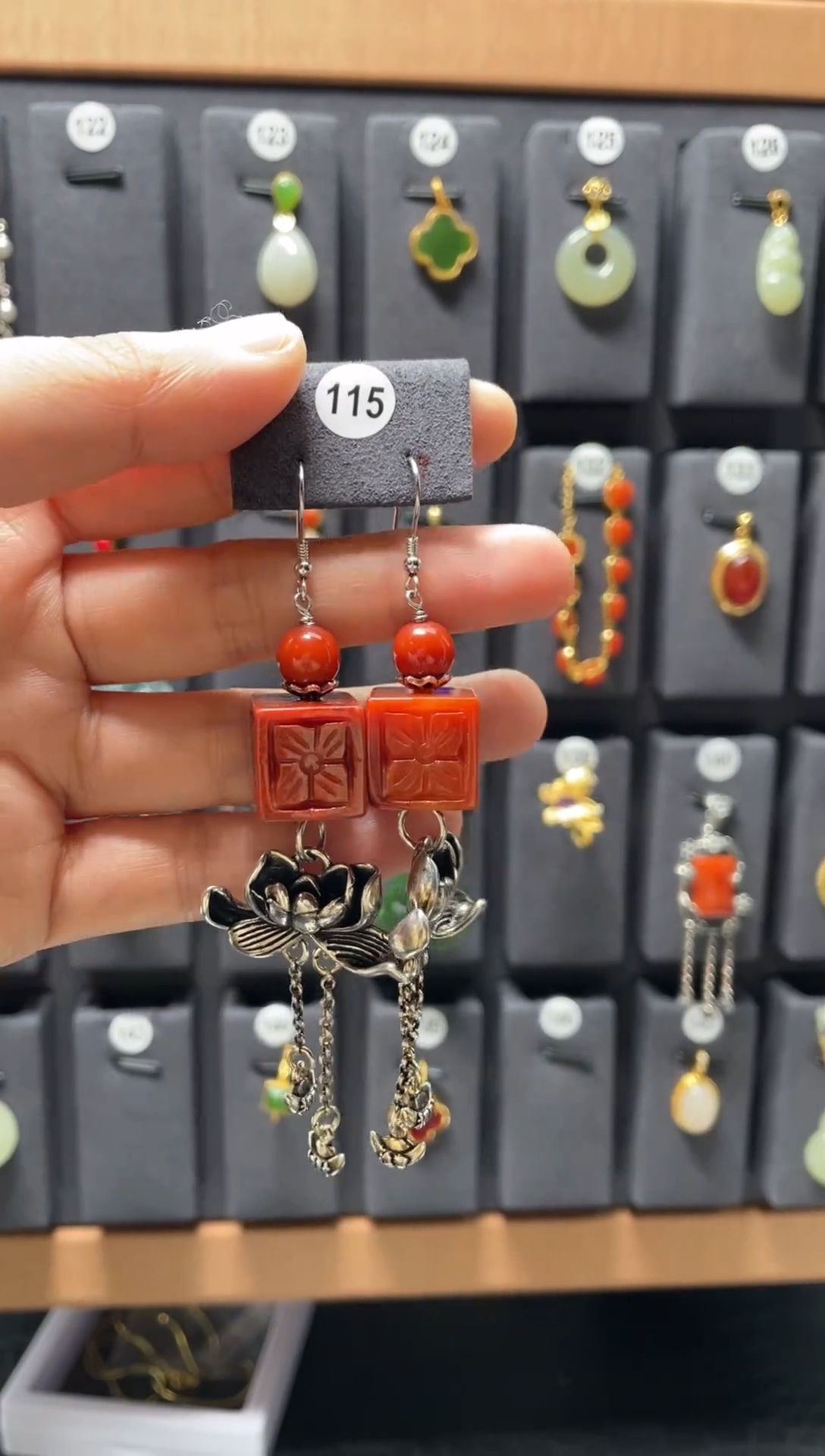 【闪购商品】翡翠耳饰银S925镶嵌0115