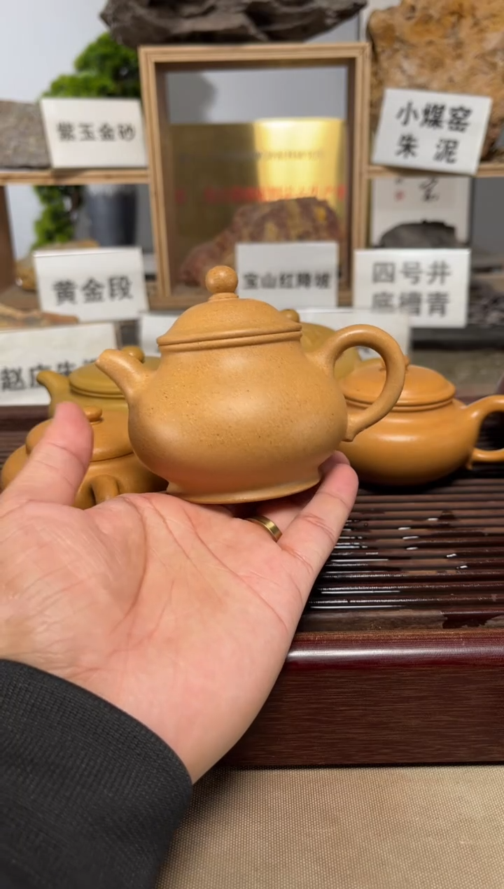 茶壶紫砂黄金段潘壶