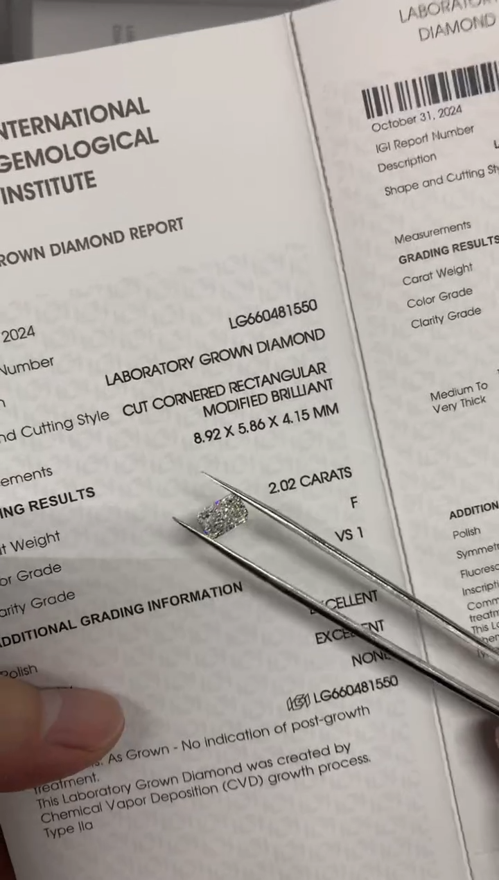 【闪购商品】实验室培育钻石裸石未镶嵌2.02F660481550