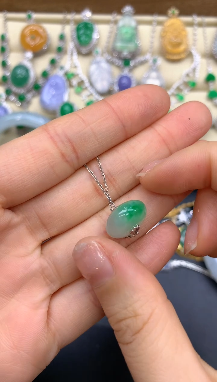 【闪购商品】翡翠颈饰18K金镶嵌366-中国好珍宝