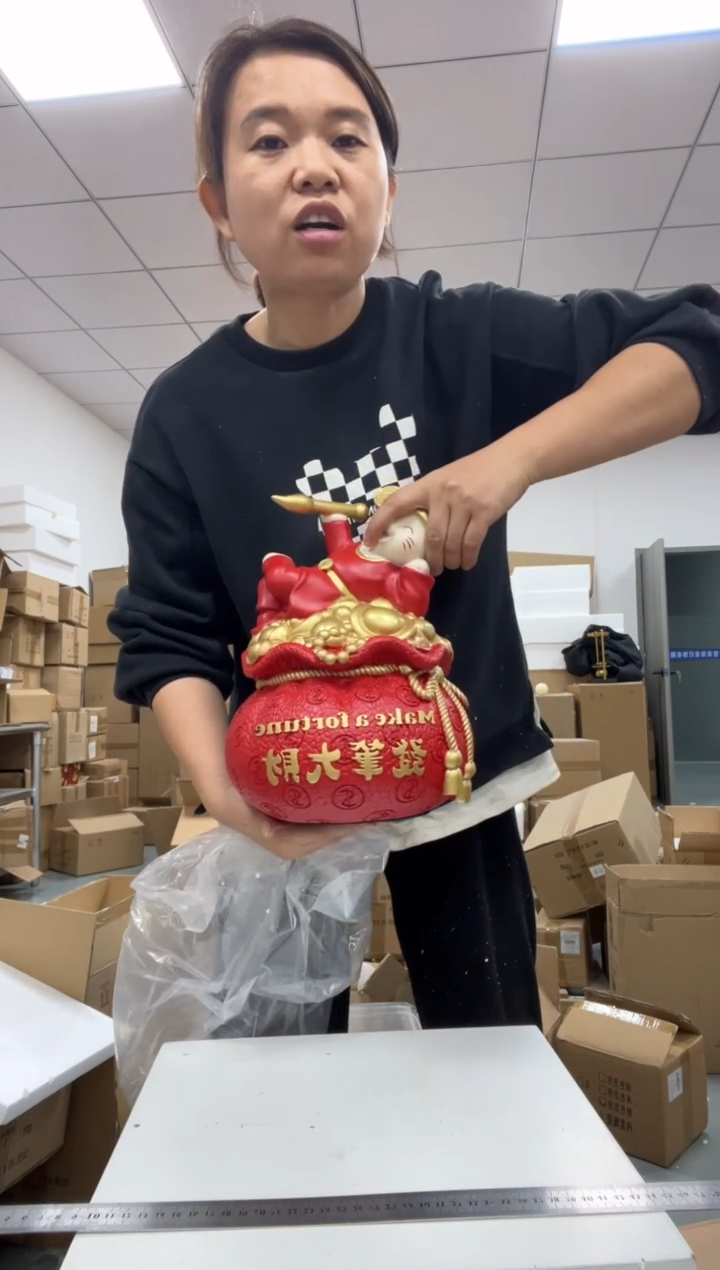 树脂发笔大财摆件