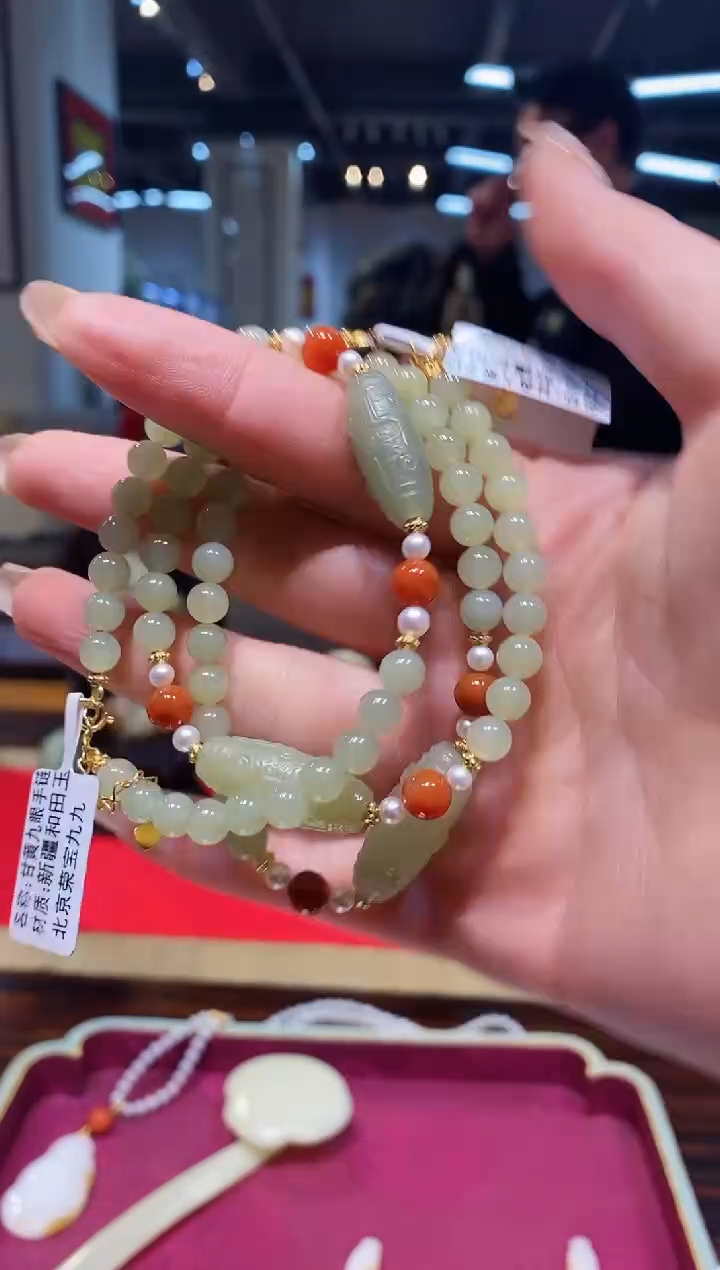 【闪购商品】和田玉手串未镶嵌约6mm多样发发一件