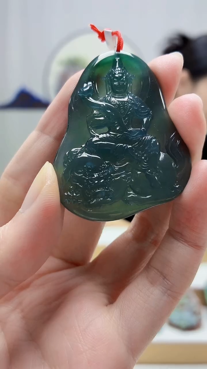 未镶嵌定制翡翠4812zm-毛货挂件观音40