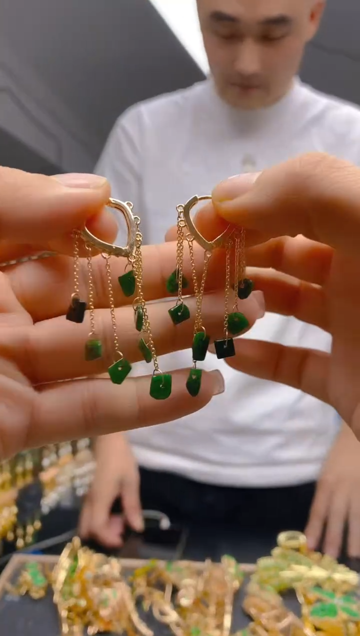 【闪购商品】翡翠耳饰合金243翡翠耳包