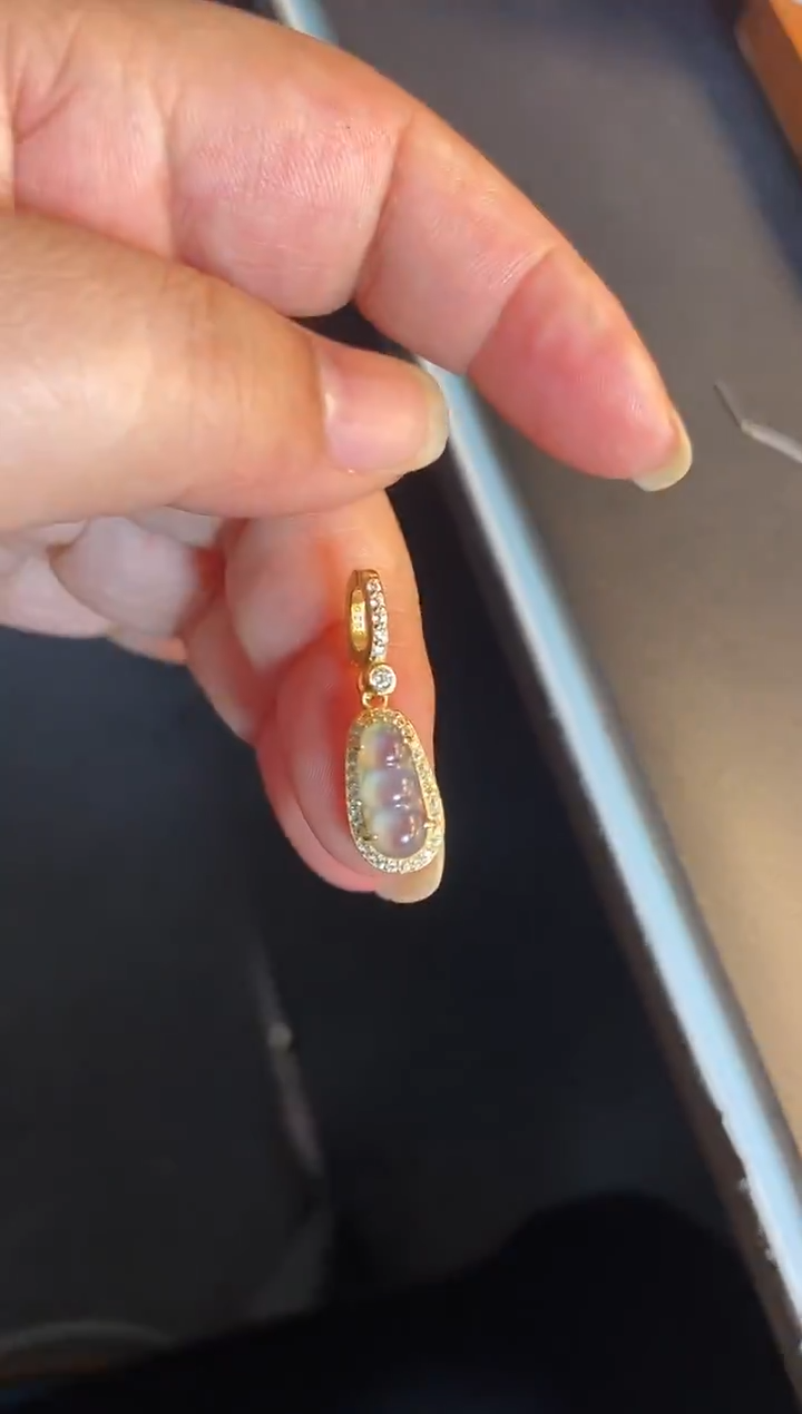 吊坠(不含链)银S925镶嵌翡翠1