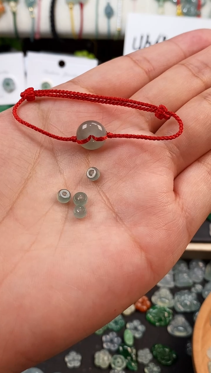 散珠翡翠y*s平安扣配石