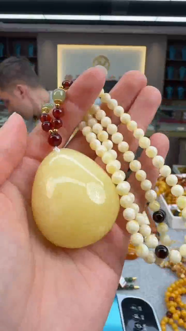 【闪购商品】琥珀颈饰未镶嵌秒拍号229