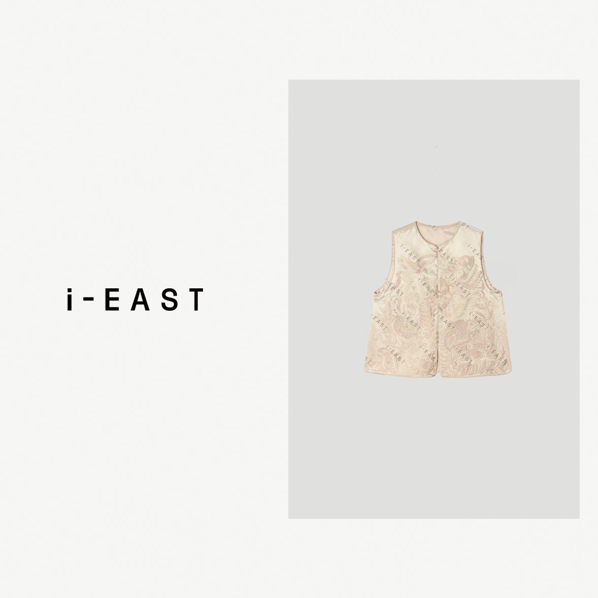 i-EAST 浅金韵色~新中式重工刺绣设计感马甲外套-5C WT10250