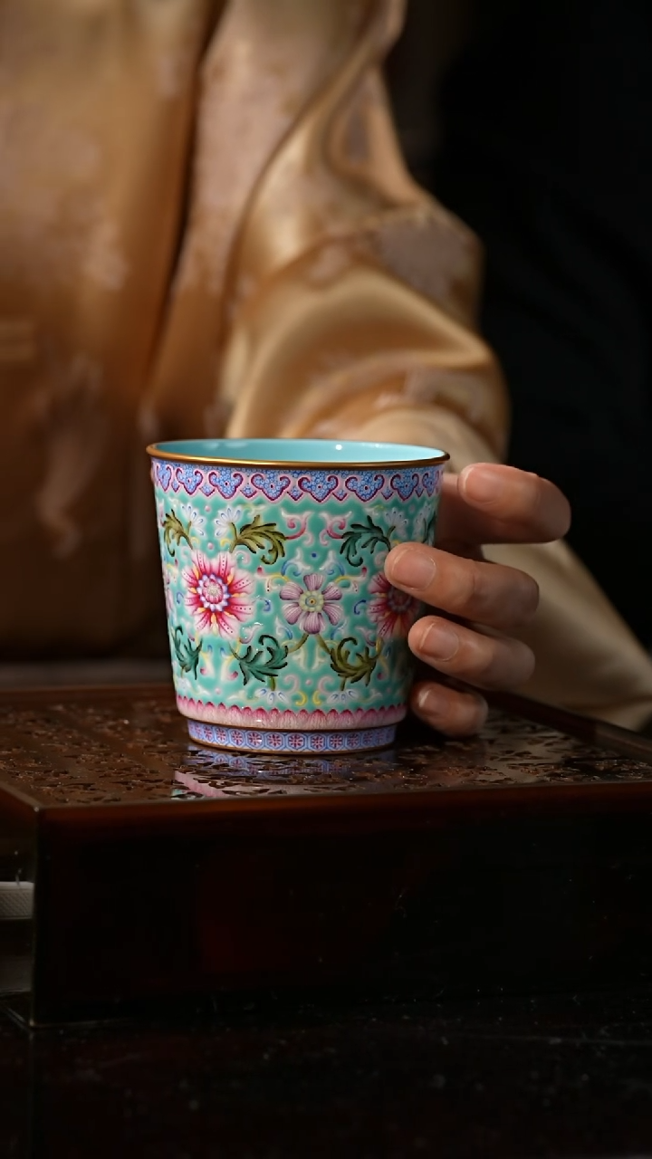 【闪购商品】杯溢珍堂丨松石绿可乐杯