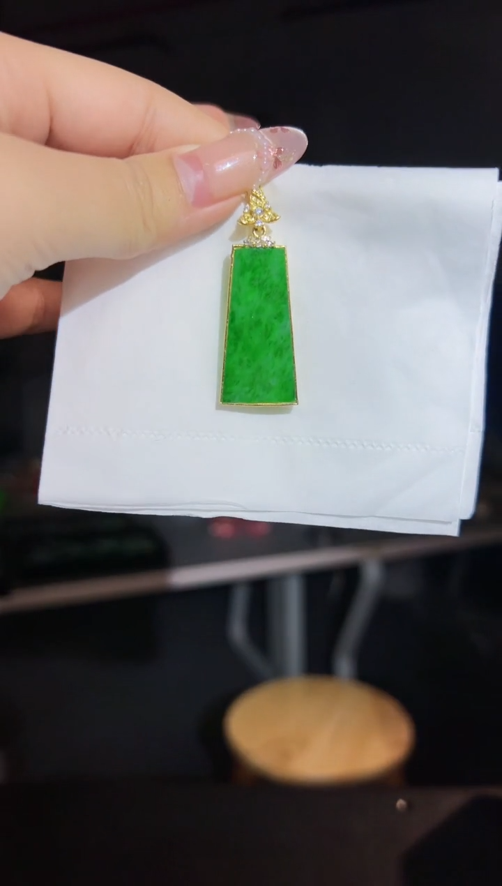 【闪购商品】翡翠颈饰银S925镶嵌缅料A货/支持复检/一件