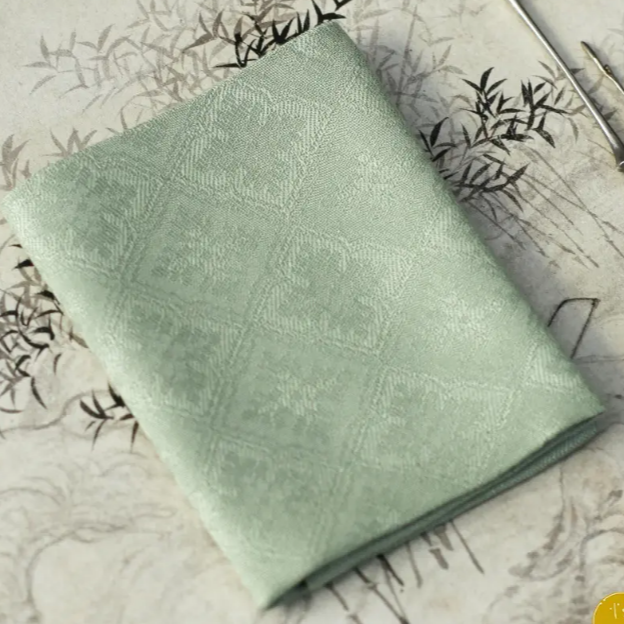 阿茶 <四方菱形>绿色茶巾（慢蓝S0097）