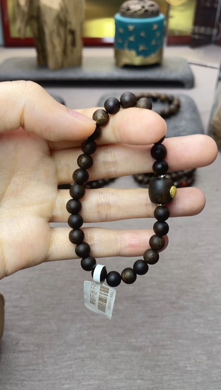 【闪购商品】沉香手串富森红土0.6单圈沉水设计