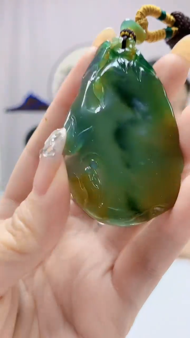 定制翡翠未镶嵌0405DD-毛货挂件81
