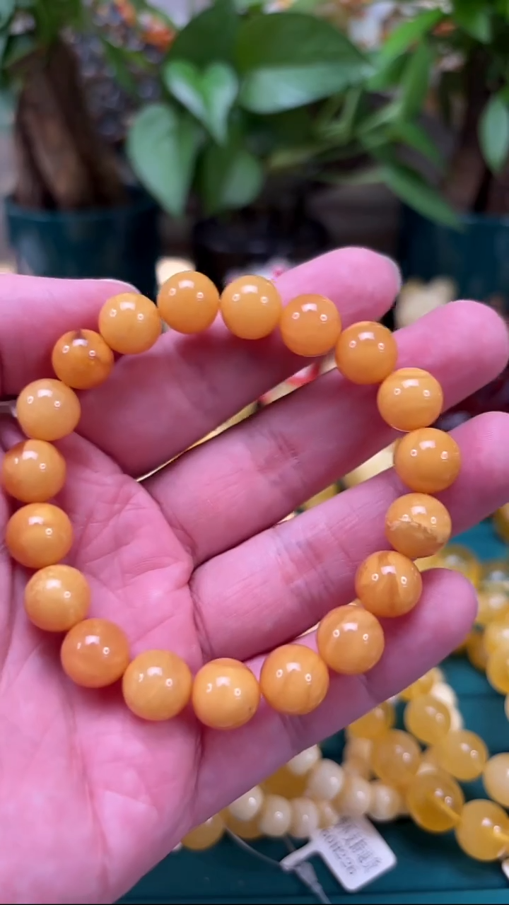 手链蜜蜡未镶嵌p13赔钱 丹麦料蜜蜡单圈 13.35克 10+mm