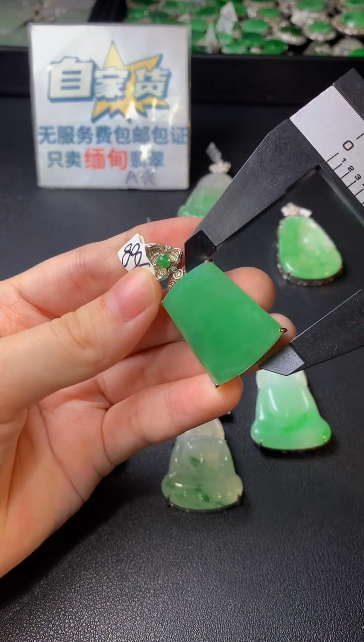 颈饰银S925镶嵌翡翠翡翠
