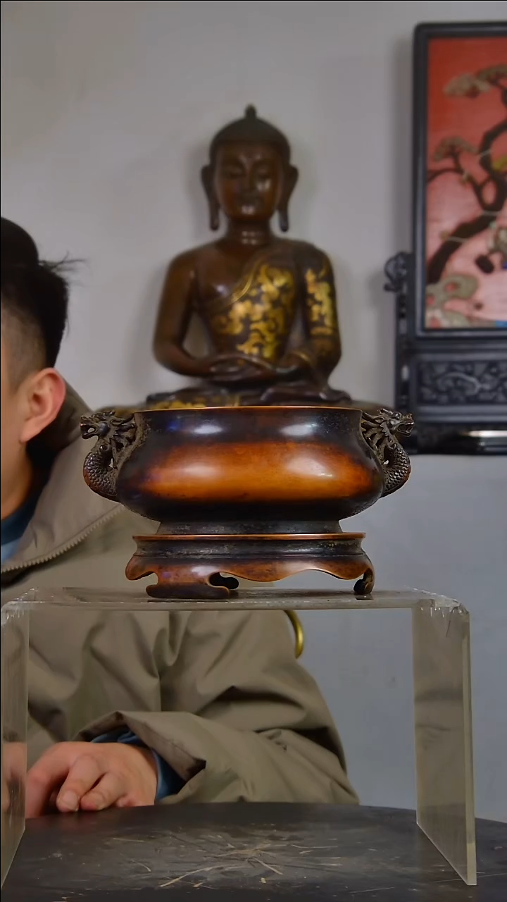 绵****军精美香炉放漏结缘212.2