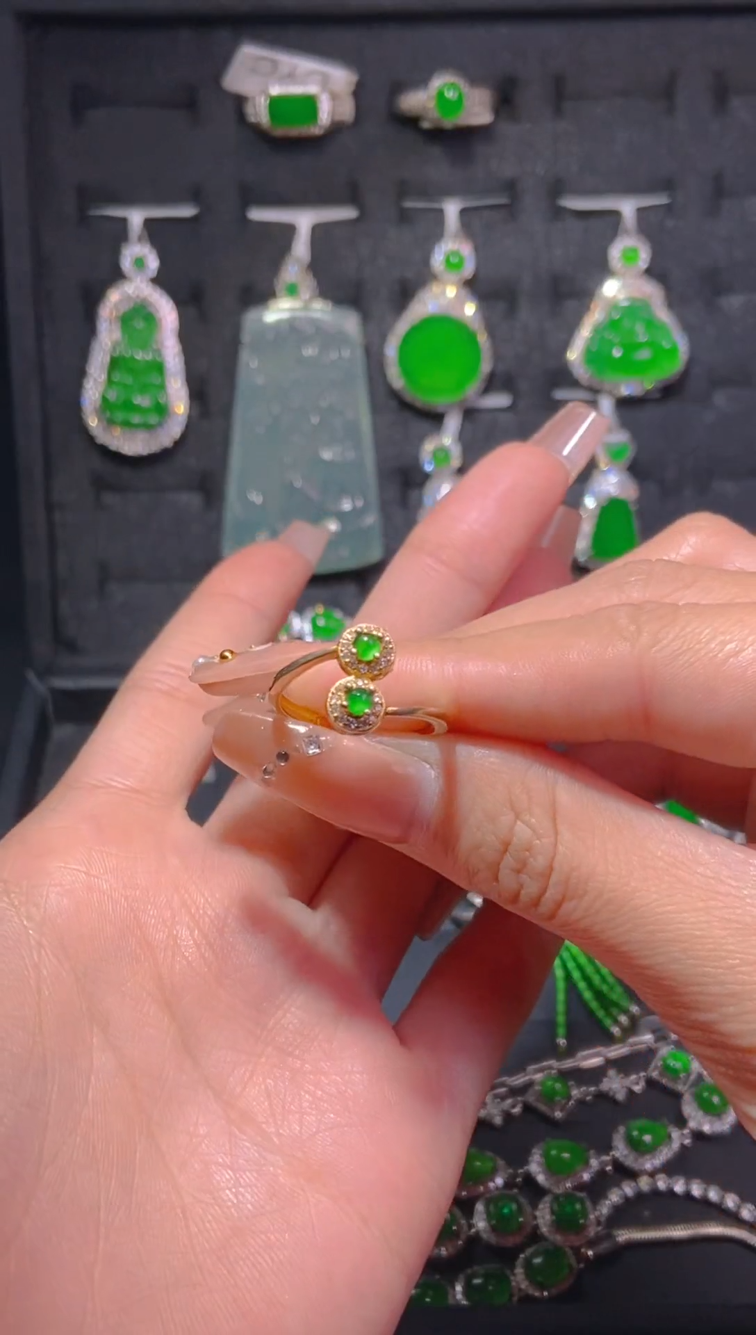 【闪购商品】翡翠戒指未镶嵌天然翡翠A货74