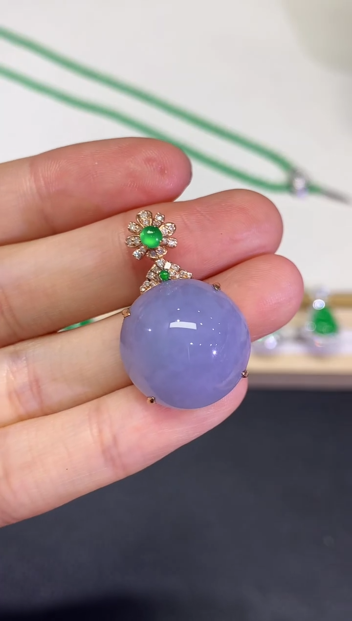 【闪购商品】翡翠颈饰18K金镶嵌团购68