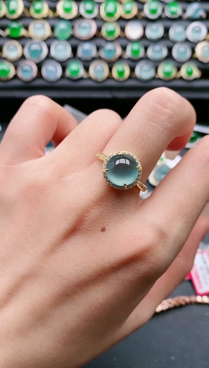 【闪购商品】翡翠戒指银S925镶嵌1111