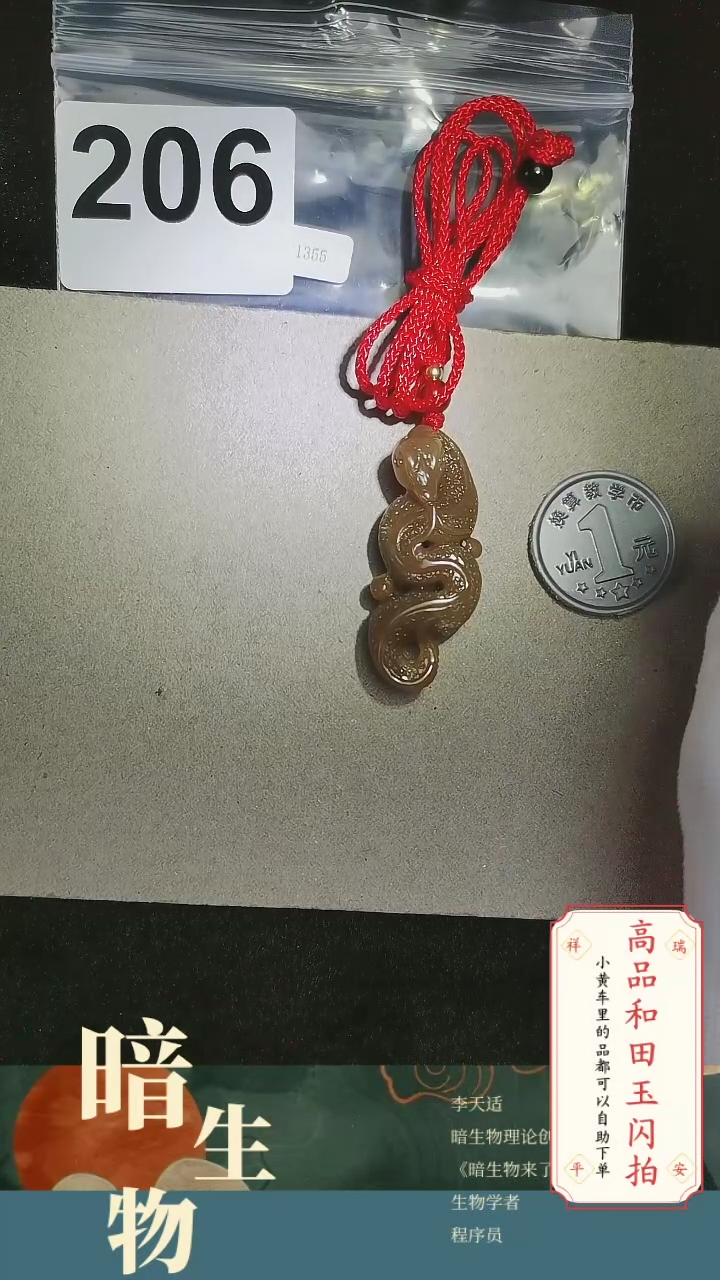 【闪购商品】和田玉吊坠(赠链)未镶嵌206