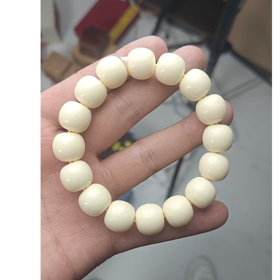 【闪购链接】精品猛犸牙14mm桶珠手串