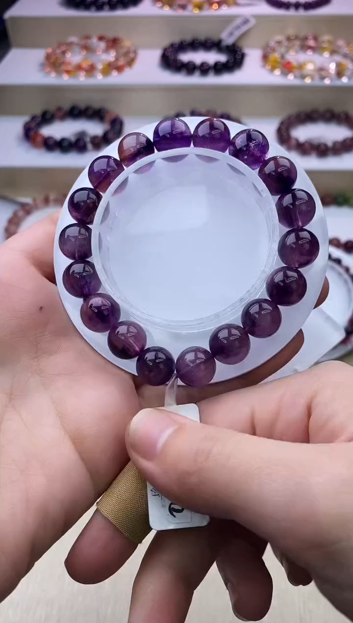 【闪购商品】水晶手链未镶嵌紫超七单圈10m+