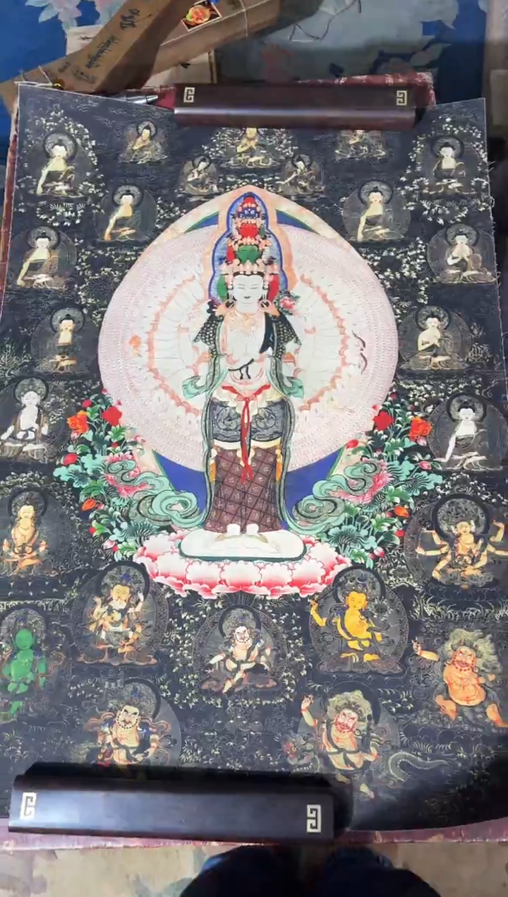 卷轴画龙妹的唐卡tk16