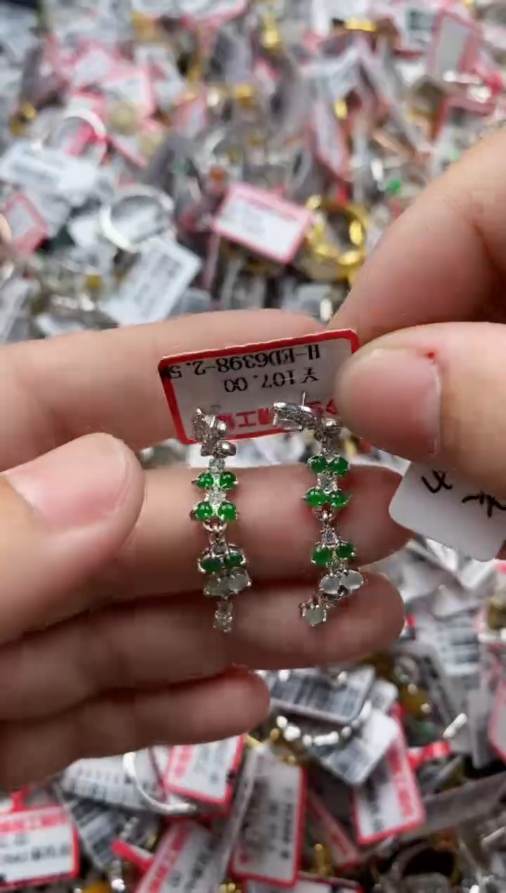 【闪购商品】翡翠戒指银S925镶嵌44444---5